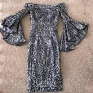 Grey sequin dress
